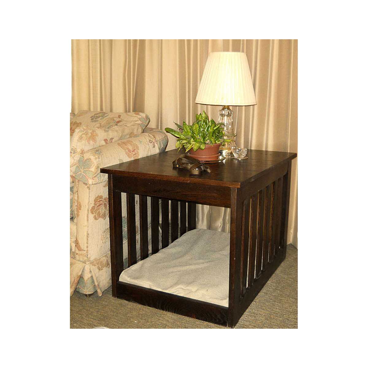 Solid Hardwood Pet Bed End Table